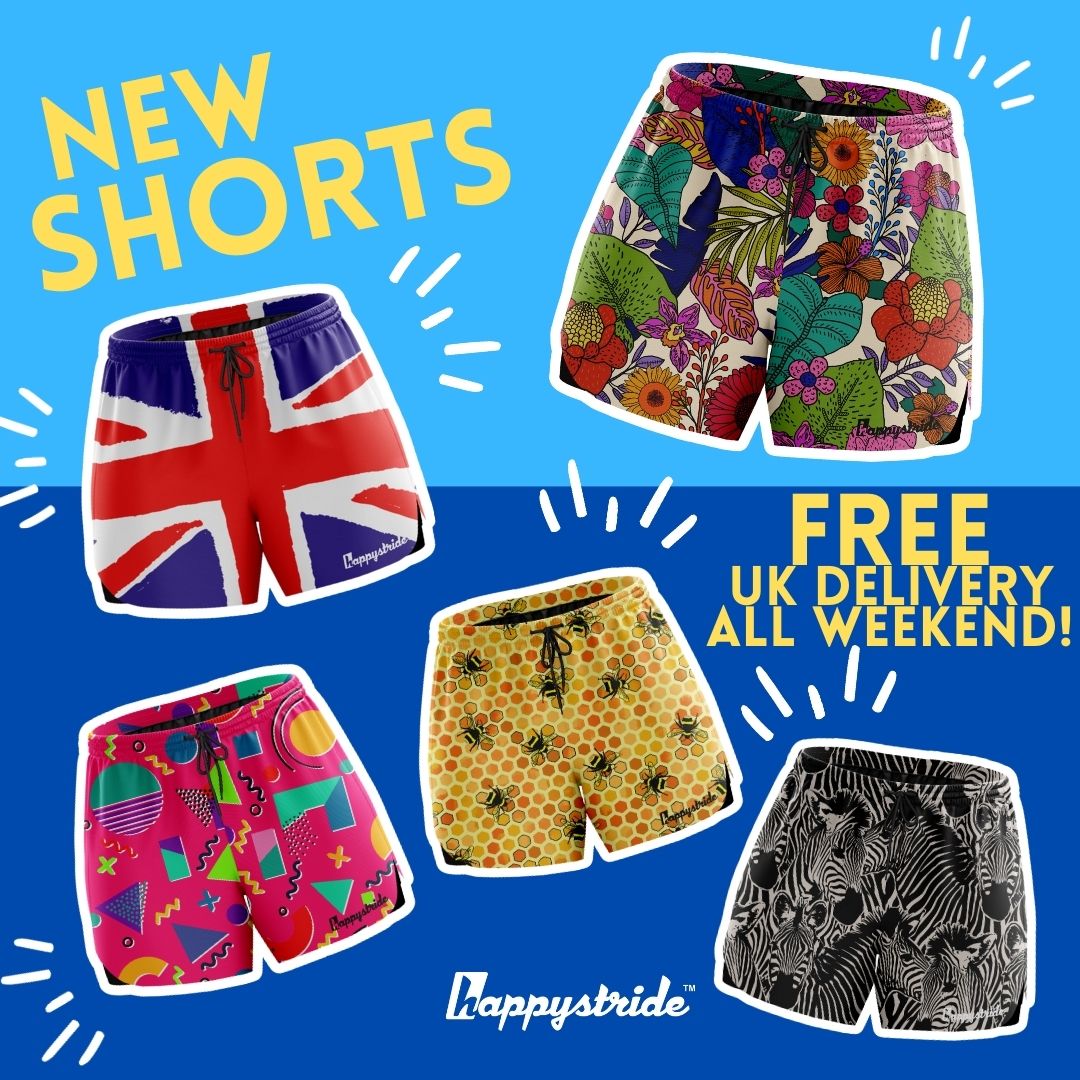 📣 NEW SHORTS! FREE UK DELIVERY ON EVERYTHING💥 - Happystride